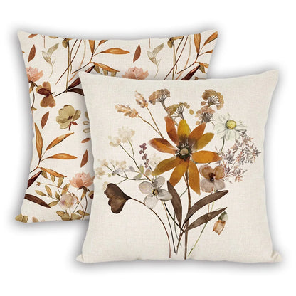 Plant Wildflower Abstract Watercolor Flower Deco Pillowcase Cushion Cover