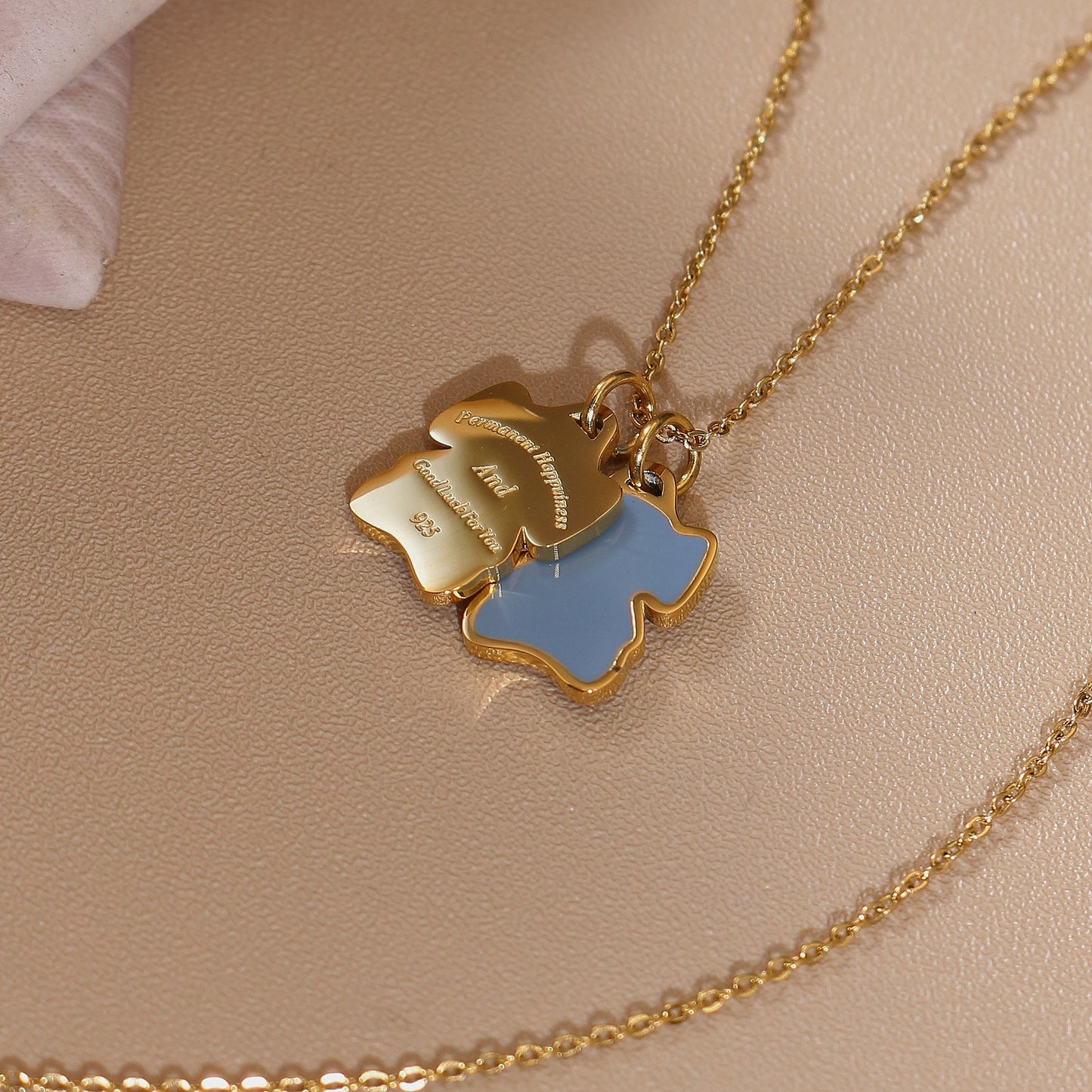 Elephant Stainless Steel Plated 18K Gold Women's Designer Pendant Necklace
