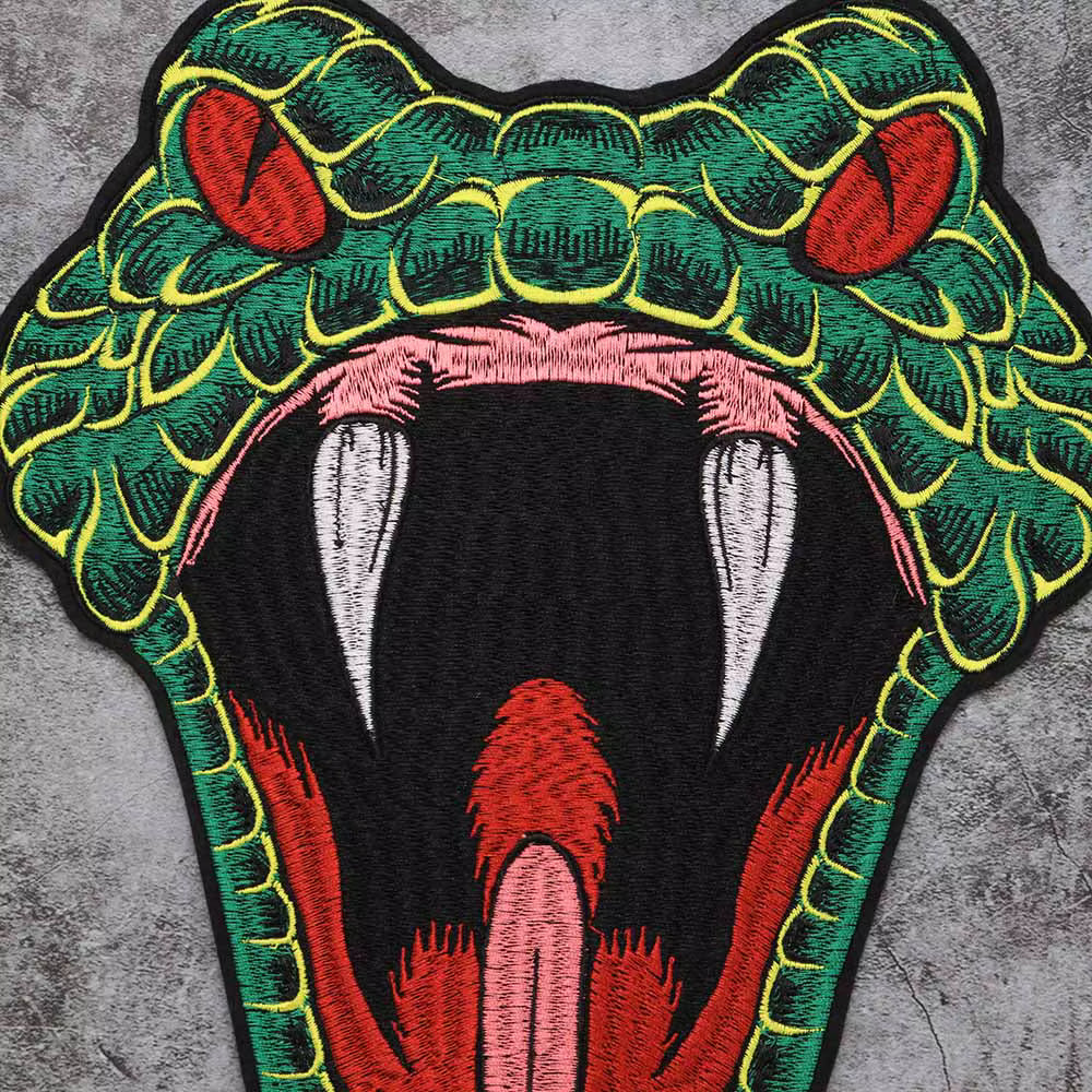 Animal Dragon Face Embroidery Patch Appliques Iron on Patches Badge Clothes Sewing