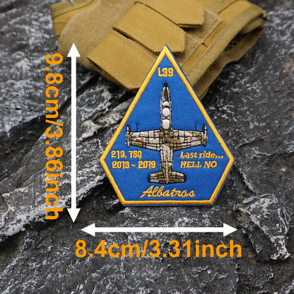 L39 213 ALLATIAS Aircraft Embroidered Patch  Iron-On Sewing Clothes Patches Applique
