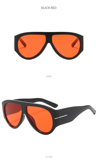 Y2K Women Men Vintage Fashion Designer Cat Eyes Oversized Sunglasses Glasses