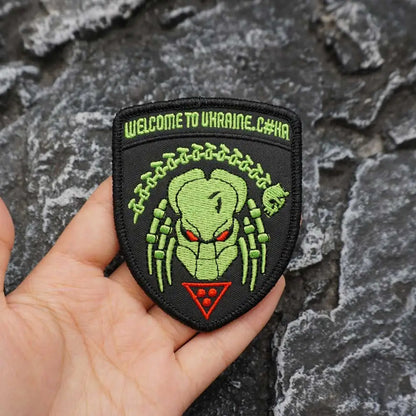 Welcome to Ukraine tactical military Embroidered Patch Iron-On Sewing Clothes Patches Applique