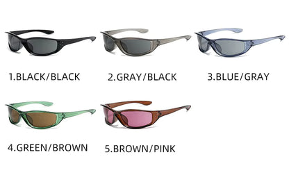 Men Women Classic Punk Wrap Around Vintage Fashion Sport UV400 Sunglasses Goggles