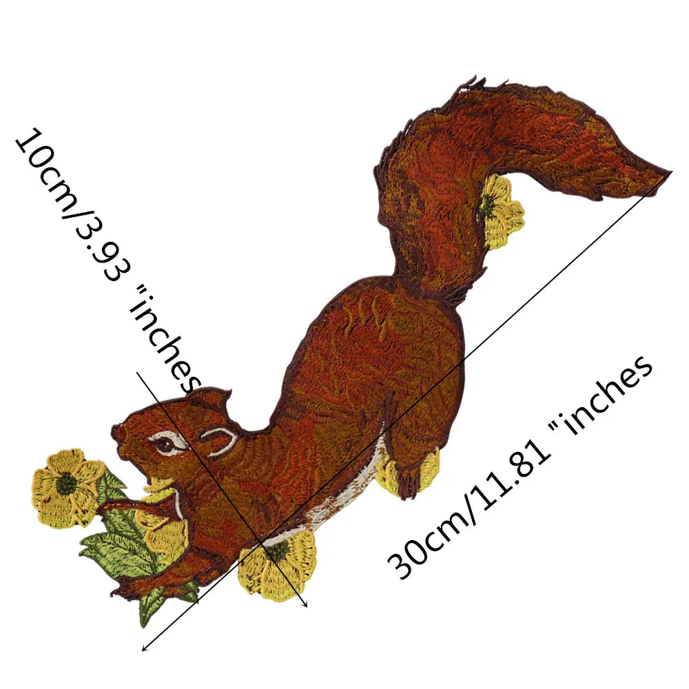 Embroidery Animal Fox Cat Patch Sewing Patches Clothes Stickers Garment