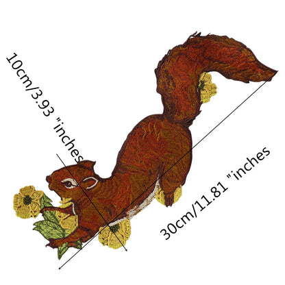 Embroidery Animal Fox Cat Patch Sewing Patches Clothes Stickers Garment