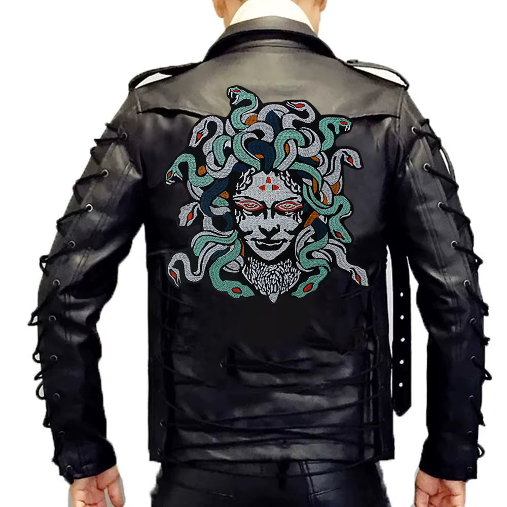 Dragon Hair Banshee Medusa All Embroidery Tactical Patch Appliques Iron on Patches Badge Clothes Sewing