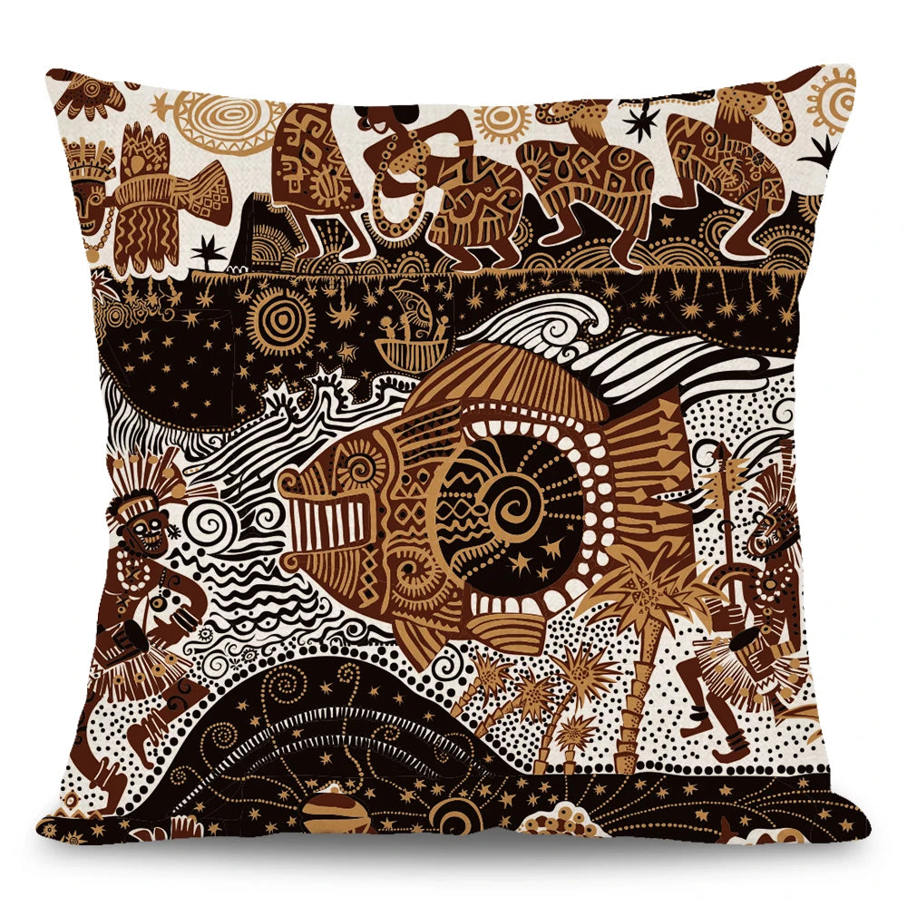 African Stylish Animal Print Throw Pillowcase Home Sofa Cushion Cover