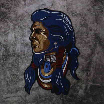 Punk Old Man Ride Skull Embroidery Patch Appliques Iron on Patches Badge Clothes Sewing