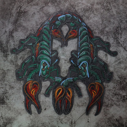 Scorpion Biker Patch Embroidered Patch Appliques Iron on Patches Badge Clothes Sewing