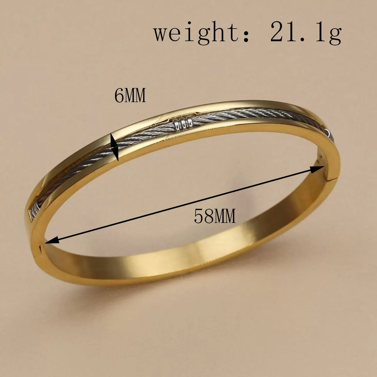 Stainless Steel Ball Open Cuff Bangle Wire Rope Bracelet Wrist Ornament Jewelry Gift