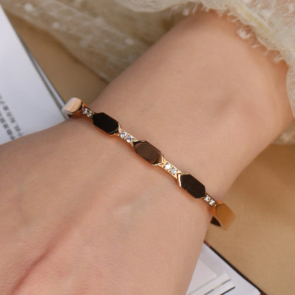 Exquisite Crystal Stainless Steel Women's Bracelet Bangles Gifts