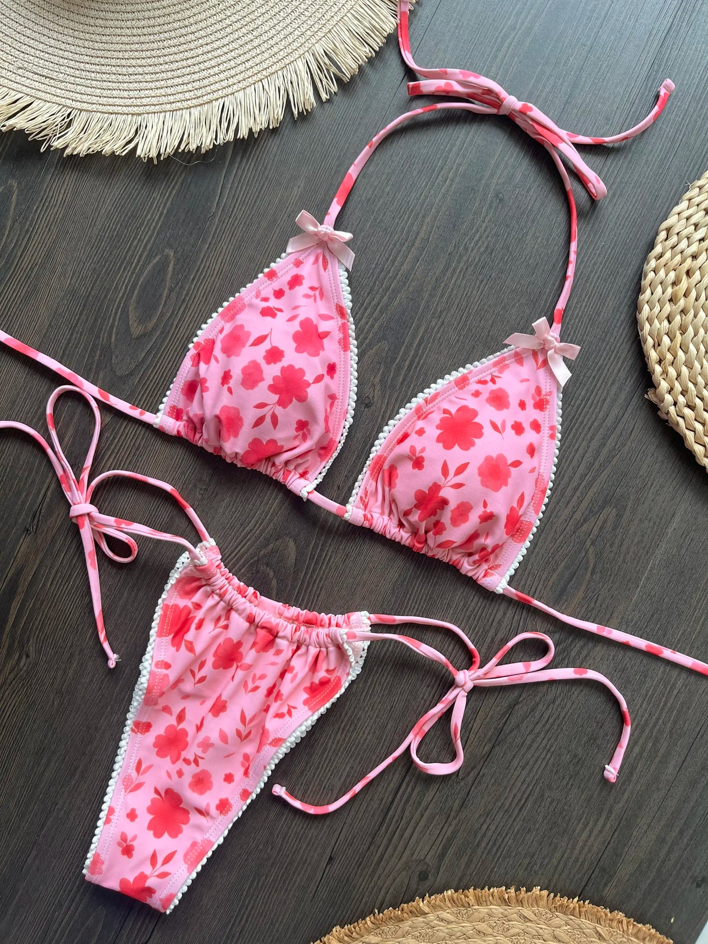 Two Pieces Micro Bikini Push Up Women Sexy Swimwear Brazilian Bikini Set Thong Swimsuit
