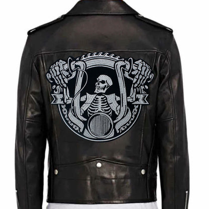 Skull Biker Cool Embroidery Patch Appliques Iron on Patches for Clothing Sewing