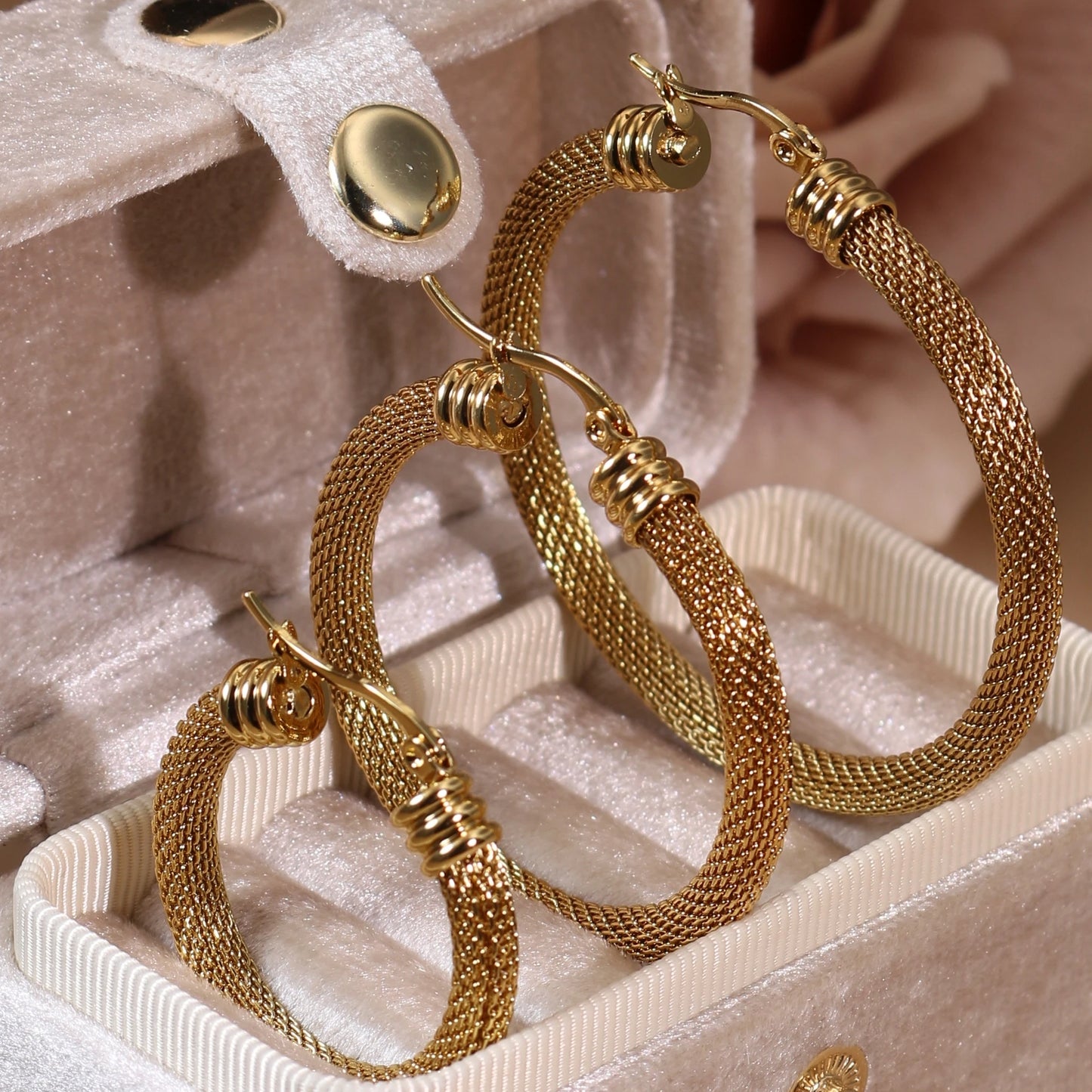 Fashionable 18K Gold-Plated Stainless Steel Women's Earrings Gifts