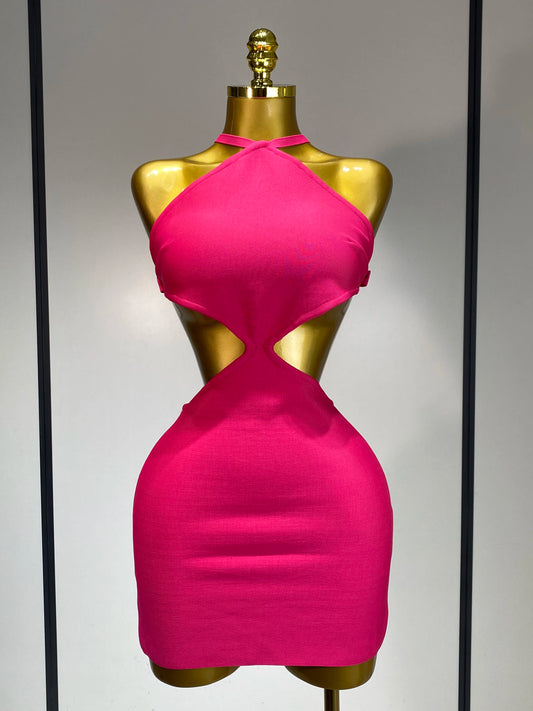 Sexy Backless Cut Out Bow Tie Bandage Celebrity Evening Party Birthday Dress