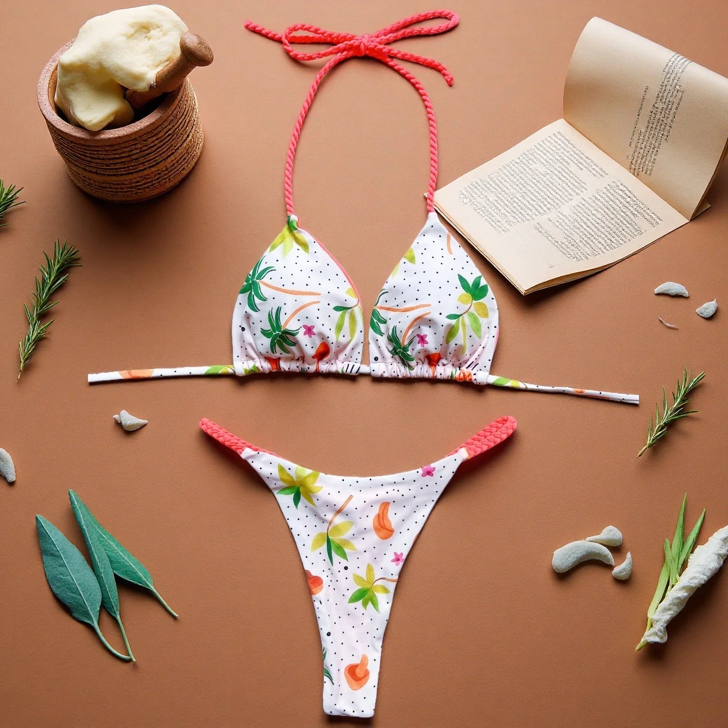Women Printed Triangle Bikini Push Up Brazilian Swimwear Bikinis Padded Swimsuit Thong Bathing Suit