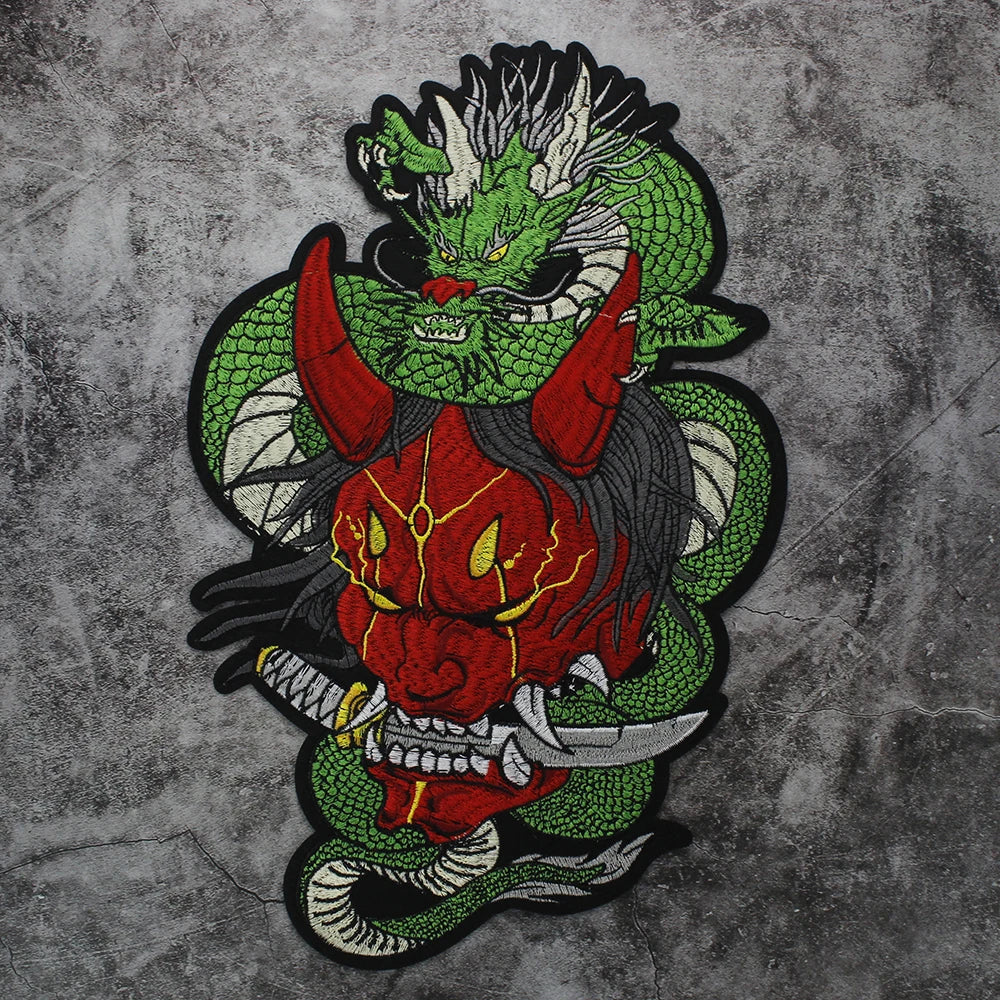 Embroidery Dragon Patch Appliques Iron on Patches Badge Clothes Sewing
