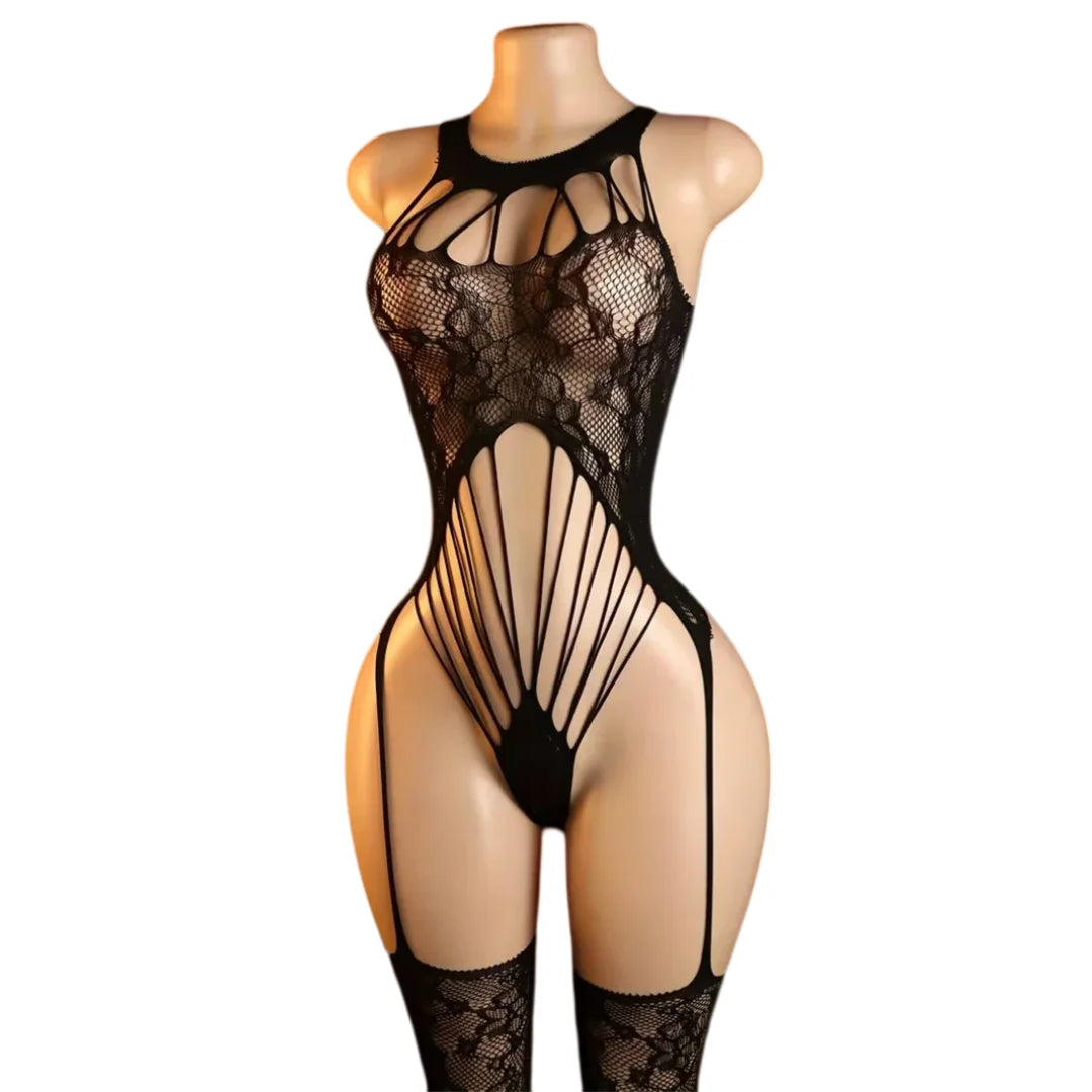 Sexy One pieces Bodysuit Crotchless Underwear Sleeveless Catsuit Sleepwear Erotic Lingerie Bodystockings