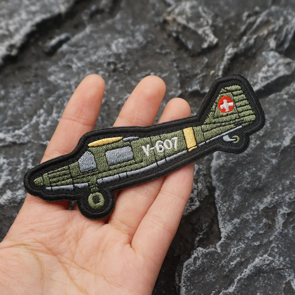V-607 aircraft Embroidered Patch Iron-On Sewing Clothes Patches Applique