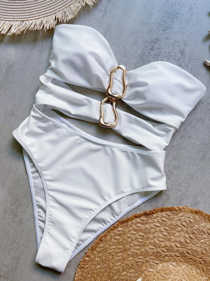 Oval One Piece Swimsuit Sexy Swimwear Women Swimsuit Hollow Out Monokini Bathing Suit