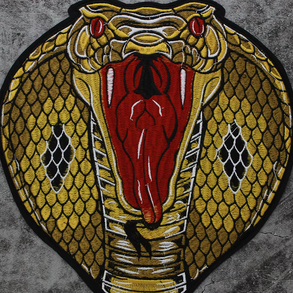 Animal Dragon Face Embroidery Patch Appliques Iron on Patches Badge Clothes Sewing