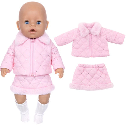 18 Inch Girl Coat Dress Baby Doll Gift Toys Clothes