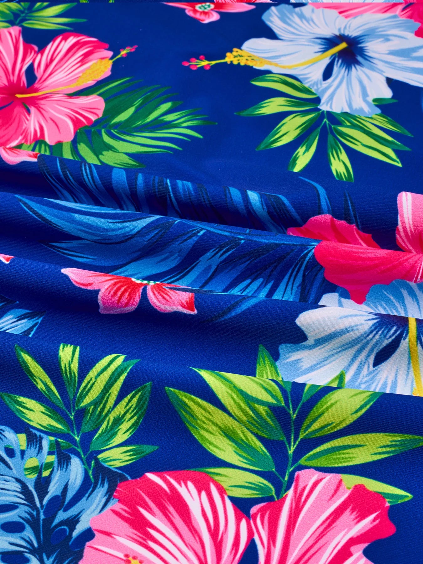 Girls Kids One-Piece Long Sleeve Plants Print Beach Boyleg Shorts Design Swimsuit