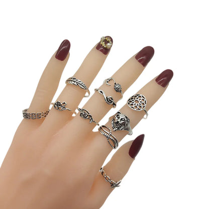 20pcs/Lot Wholesale Antique Vintage Design Finger Rings Set Mix Styles