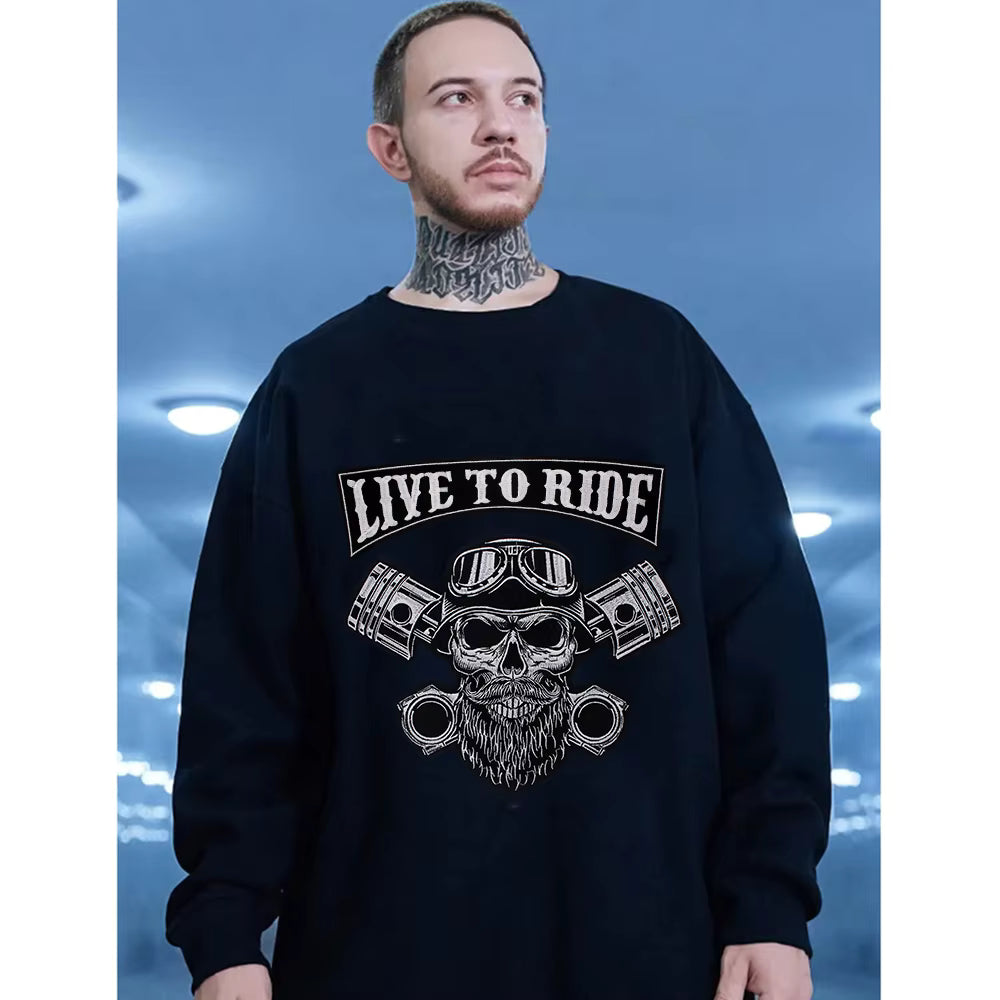 Letter Punk Skull Patch Biker Rock Large Embroidered Patch Appliques Iron on Patches Badge Clothes Sewing