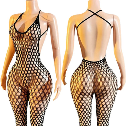 Sexy Erotic Open Crotch Hollow Pantyhose Fishnet High Stocking Crotchless Bodystockings Lingerie