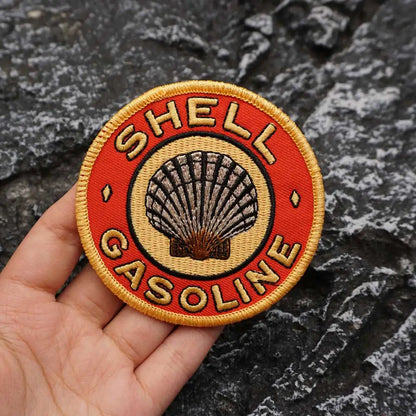 SHELL GASOLINE Embroidered Patch  Iron-On Sewing Clothes Patches Applique