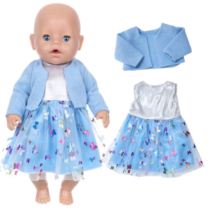 18 Inch Girl Coat Dress Baby Doll Gift Toys Clothes