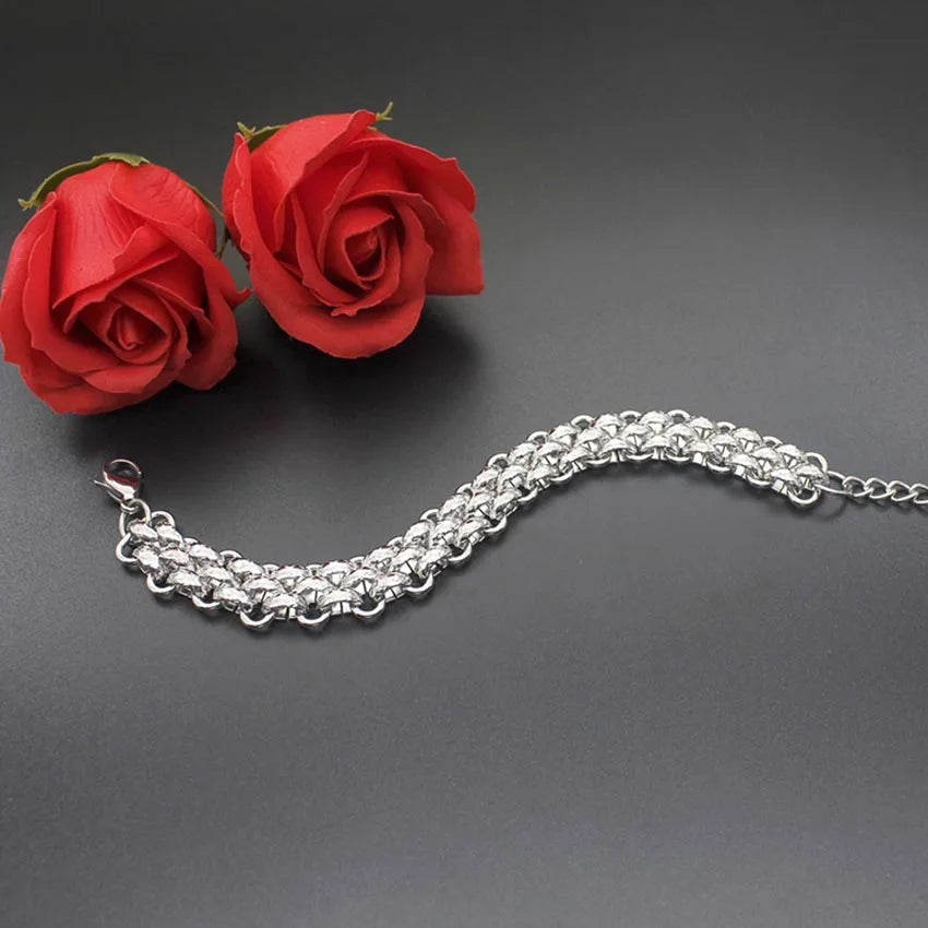 Men Women Fashion Titanium Stainless Steel Chain Party Bracelets