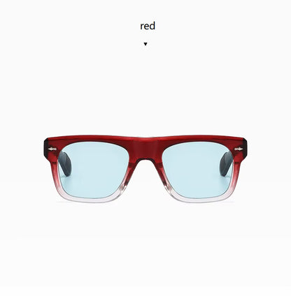 Women Men Vintage Rivets Punk Shades UV400 Square Sunglasses Glasses