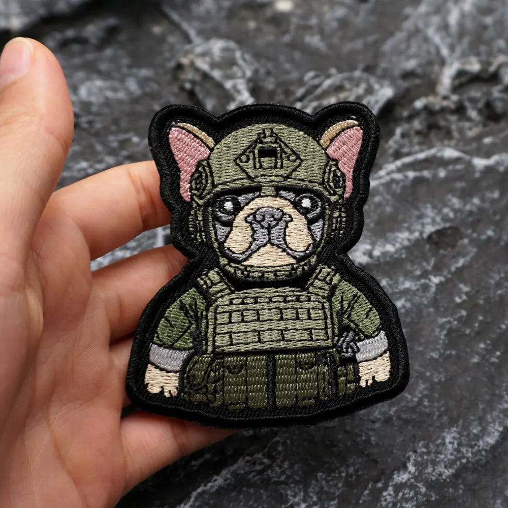 Tactical Dog Embroidered Patch Iron-On Sewing Clothes Patches Applique