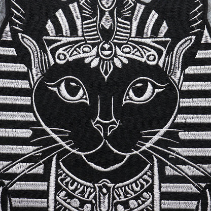 Large Black Noble Animal Cat Patch Embroidered Patches Iron on Clothing Backpack Badges Twill Craft Stickers