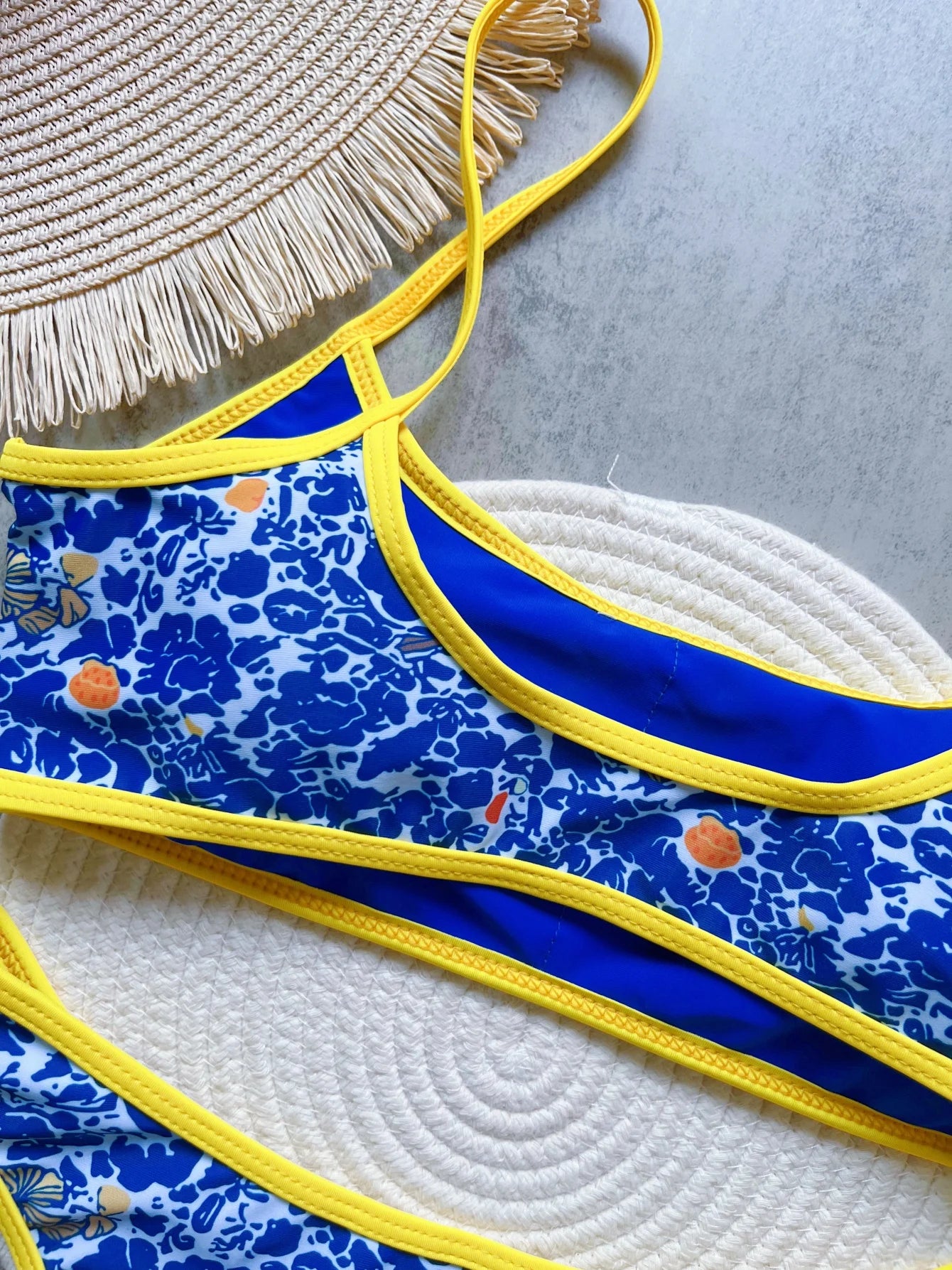 Sexy Print High Leg Cut Brazilian Bikini Swimsuit Swimwear Two-pieces Bathing Suit
