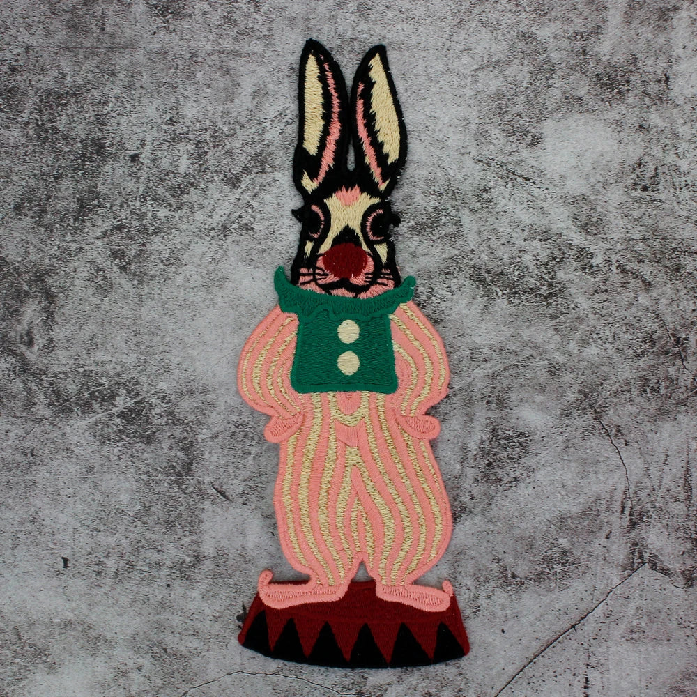 Cartoon Rabbit Embroidery Patches for Clothing Animal Transfer Appliques Badge DIY Sticker Sewing