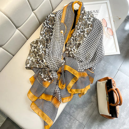 180X130CM Women Fashion Warm Pashmina Cashmere Silk Scarf Scarves