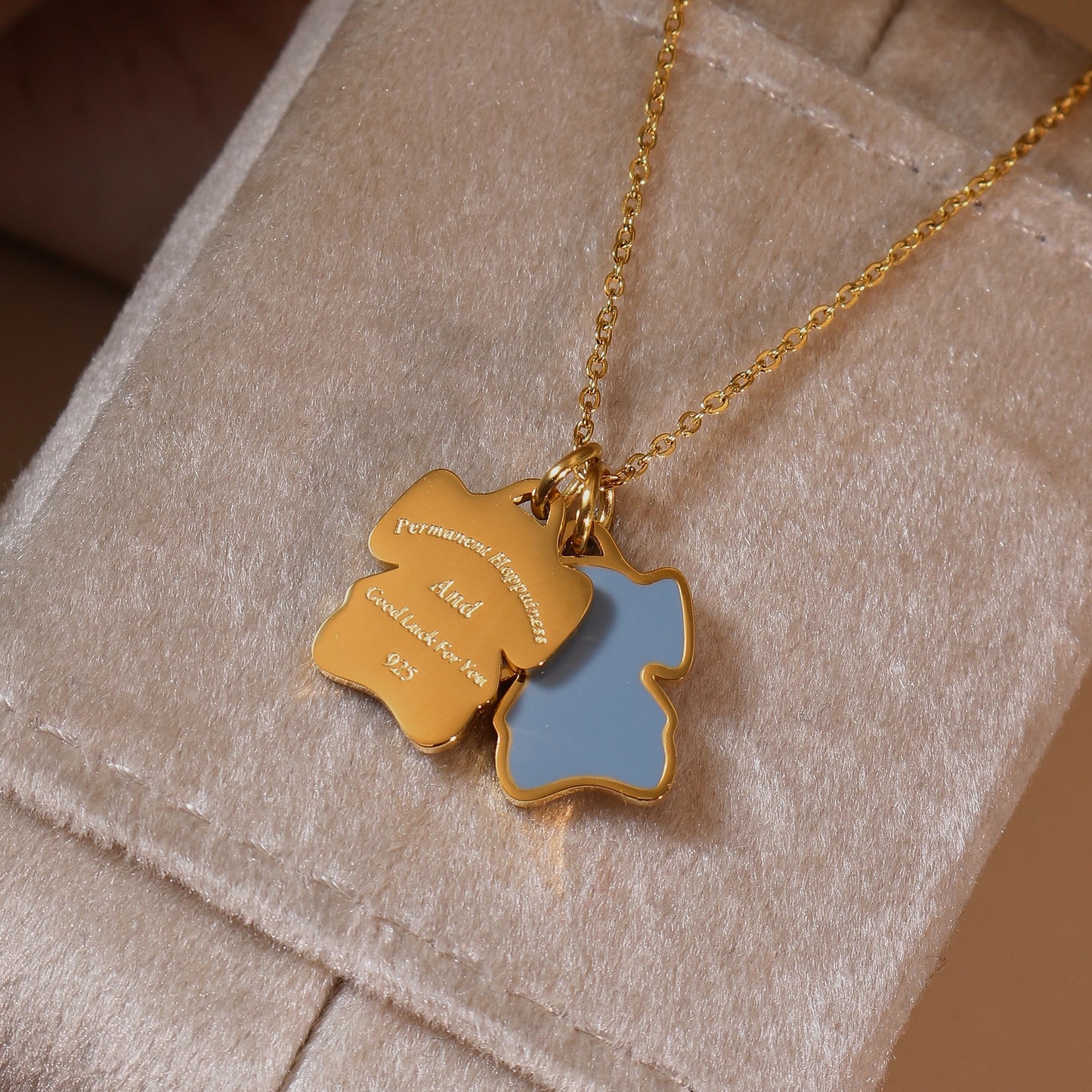 Elephant Stainless Steel Plated 18K Gold Women's Designer Pendant Necklace