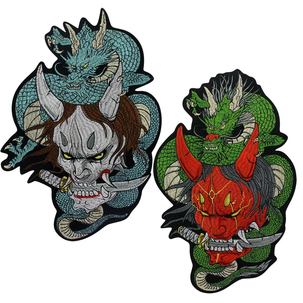 Embroidery Dragon Patch Appliques Iron on Patches Badge Clothes Sewing