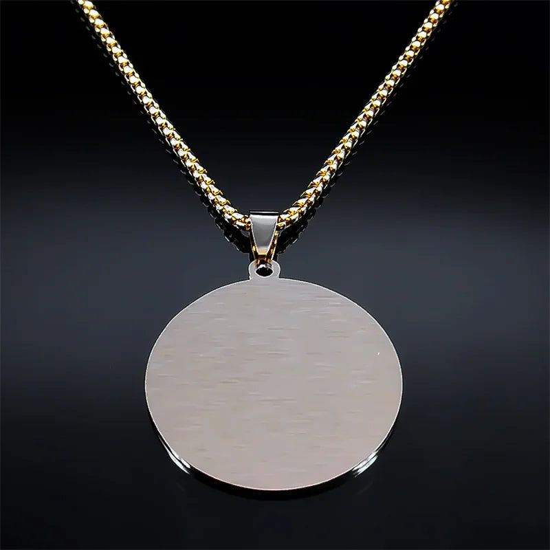 Women Men Stainless Steel Jewish Christianity Tetragrammaton Jehovah Yahweh Hebrew Alphabet Necklace