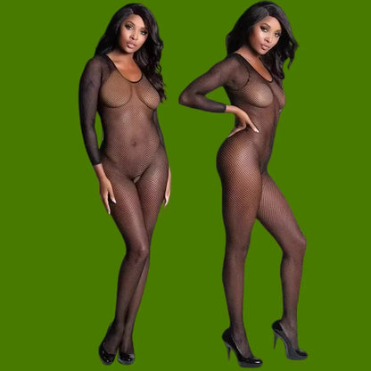 Sexy Open Crotch Bodystocking Mesh Body Stockings Erotic Underwear Crotchless Fishnet Lingerie