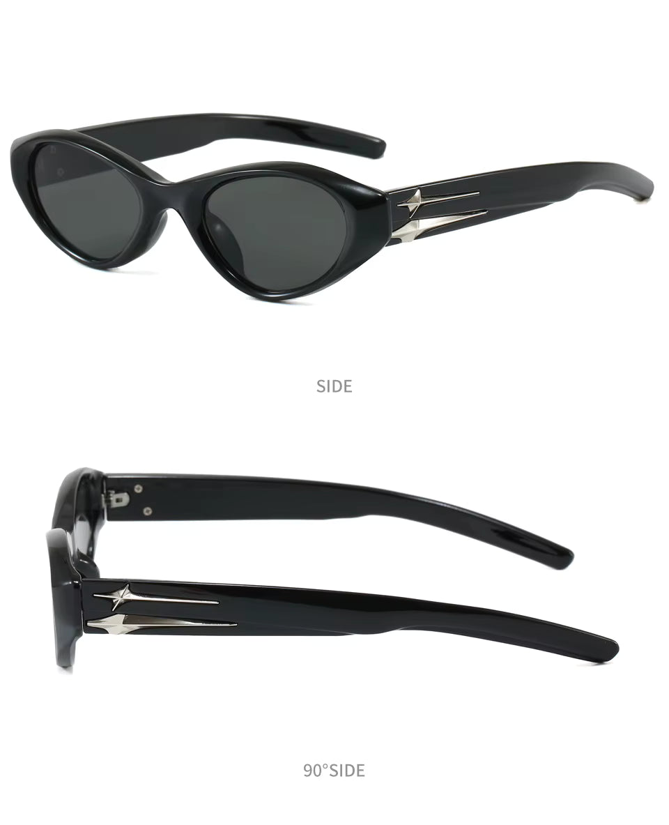 Women Y2k Cat Eye Designer Punk Eyeglasses Driving Eyewear Sunglasses
