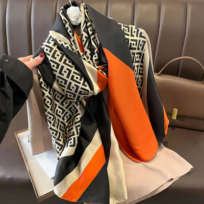 180X90cm Women Four Seasons Bandanna Designs Square Wrap Shawl Scarf Scarves kgL8