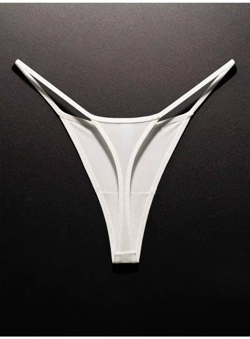 Women Low Waist G-String Leopard Briefs Thong Ice Slik T-back Underwear Seamless Panties