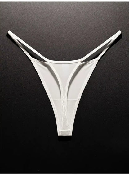 Women Low Waist G-String Leopard Briefs Thong Ice Slik T-back Underwear Seamless Panties