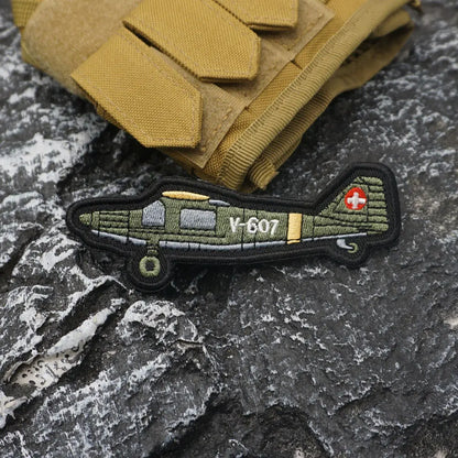 V-607 aircraft Embroidered Patch Iron-On Sewing Clothes Patches Applique