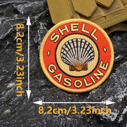 SHELL GASOLINE Embroidered Patch  Iron-On Sewing Clothes Patches Applique
