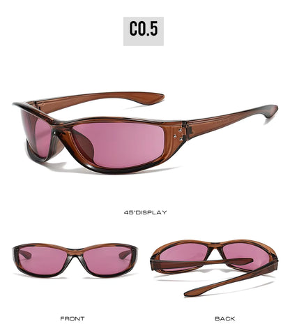 Men Women Classic Punk Wrap Around Vintage Fashion Sport UV400 Sunglasses Goggles